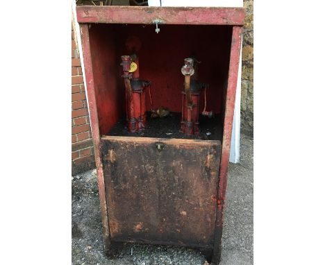 Automobile interest - a twin oil dispenser and tanks 