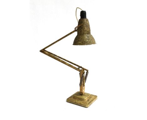 A Herbert Terry anglepoise lamp, on square stepped base 