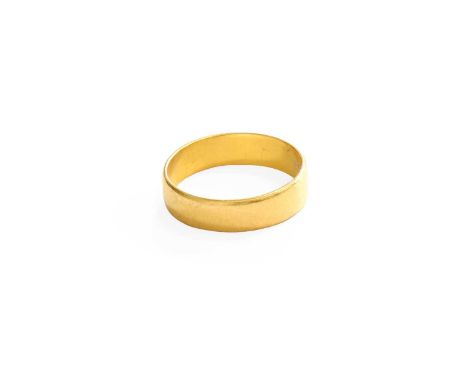 A 22 Carat Gold Band Ring, finger size MGross weight 3.4 grams.