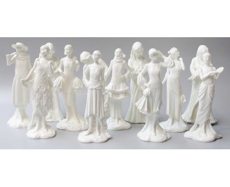 Royal Worcester Figures Including: eight models from the 1920s vogue collection and four models for Compton &amp; Woodhouse (