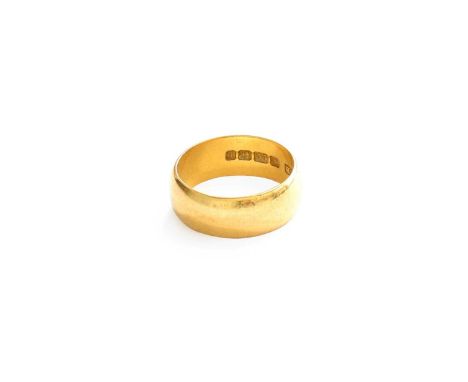 A 22 Carat Gold Band Ring, finger size N1/2Gross weight 8.2 grams.