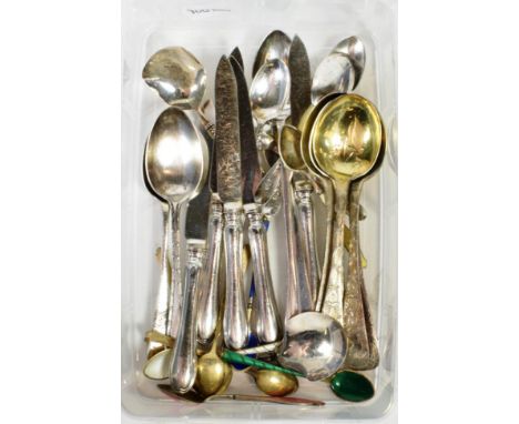 A set of six George III Scottish silver spoons, Alexander Henderson, Edinburgh 1819, later decorated and with re-shaped bowls
