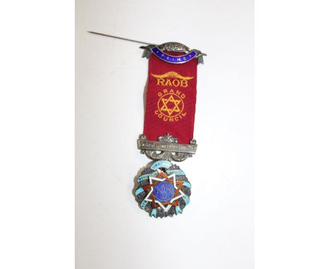 A hallmarked silver &amp; enamel Masonic medal 