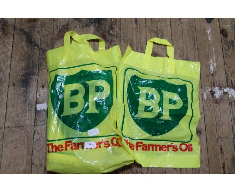 A job lot of vintage BP Farmers oil bags 