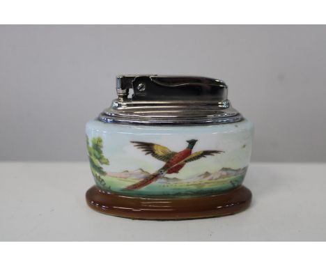 A Minton hand painted table lighter 