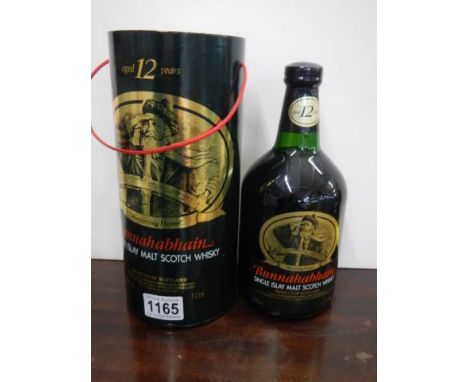 A bottle of Bonnahabain aged 12 years single Isay Scotch whisky in a gift tin. COLLECT ONLY. 