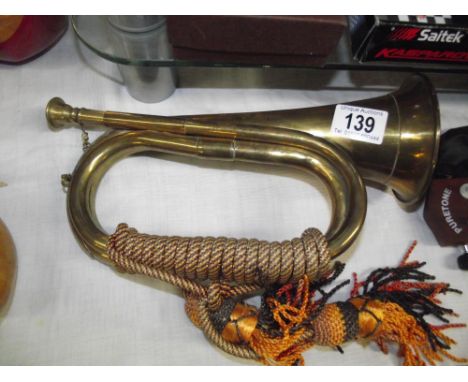 A brass bugle 