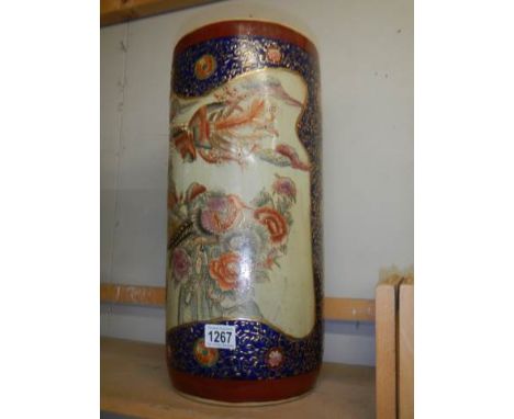 A mid 20th century Chinese style porcelain stick stand, COLLECT ONLY. 