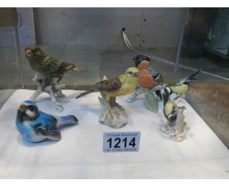 Five Goebel bird figures. 