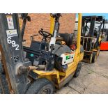 TCM 5,000 LB. Capacity Forklift, Model FG25N4T, S/N A26W50681, LPG, 3-Stage Mast, 48" Forks, 189" Ma