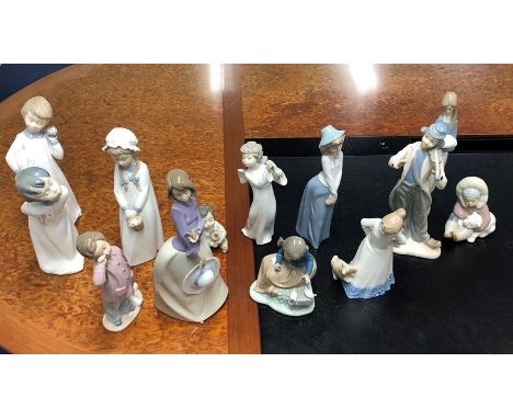 A quantity of Lladro and Nao figures