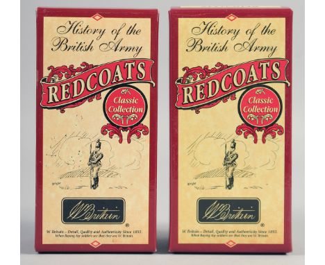 W. BRITAIN, History of the British Army, Redcoats, 43009, 44002, boxed, (2).