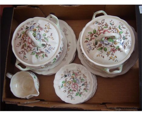 A Royal Doulton Monmouth part dinner annd tea service. 