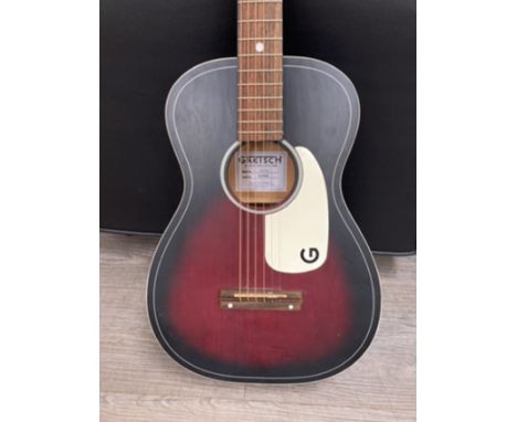 A Gretsch Jim Dandy G9500 model Parlour guitar, red / purple burst body, serial no. 10G1805355 