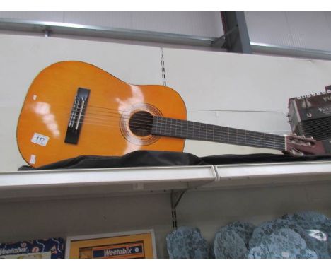 A Tanglewood TW20 Spanish guitar with soft case.