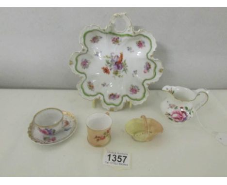 2 pieces of Royal Worcester, a Royal Crown derby jug and 2 other items.