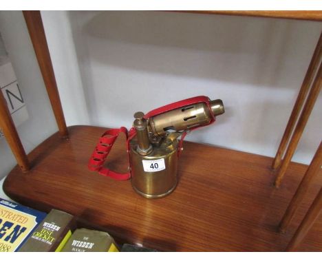 A brass 'Monitor' No.190 blow lamp.