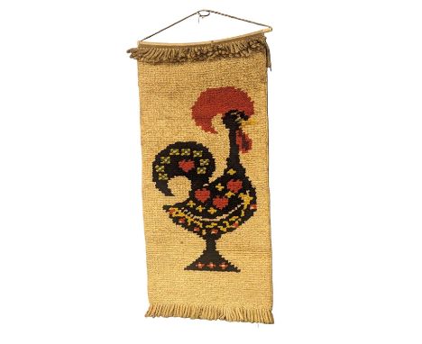 A vintage wool work wall hanging. 62.5x142cm 