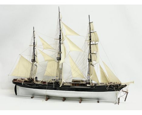 A large vintage plastic model ship. 74x57cm 