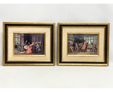 2 vintage gilt framed prints. 40x33cm 