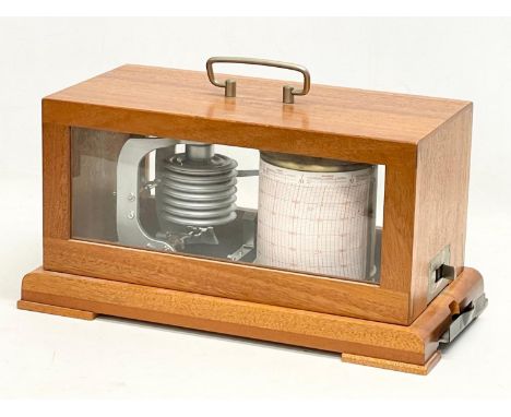 A vintage barograph by Feingeratebau. Germany. 35x18x18cm 