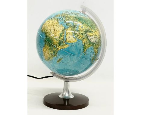 A light up table top globe. 39cm 