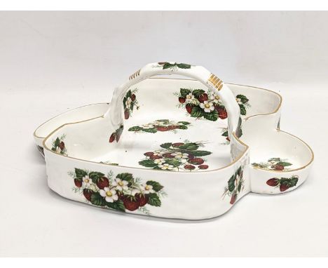 A Hammersley &amp; Co. 'Strawberry Ripe' pottery basket. 