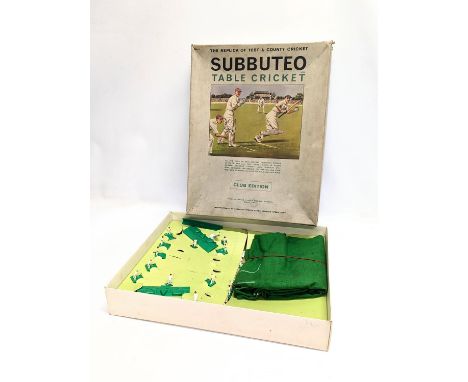 A vintage Subbuteo Table Cricket, Club Edition. The Replica Of Test &amp; County Cricket. 