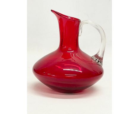A vintage White Friars Art Glass jug. 15x18cm 