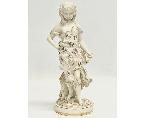 A late 19th century Royal Worcester ‘Before The Wind’ pottery figurine. 1870-1880. 27cm 