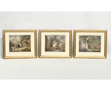 3 vintage gilt framed prints. From the original painting by James Ward. 33cm. 