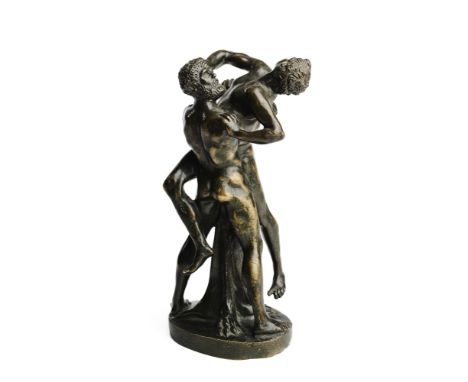 AFTER STEFANO MADERNO (1576-1636): HERCULES AND ANTAEUS  a bronze group of two wrestling figures, probably Italian late 19th 