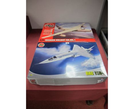 Two Boxed Airfix Model Aircraft Kits, # 10105 1:48th Scale BAC TSR-2. Appears complete with all parts sealed in bags, decals 