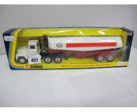 A 1970's Corgi Major No. 1152- Mack Truck with "Esso" Tanker. Minor chipping. Boxed. Crushing to box/cellophane split. 