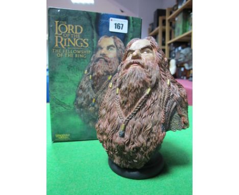 A Boxed Sideshow Weta (The Lord of The Rings) Gimli Son of Gloin 1/4 Scale Polystone Bust, sculpted by Bill Hunt. 17cms tall.