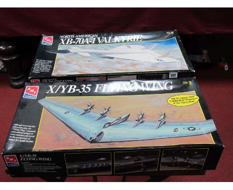 Two Boxed AMT ERTL 1:72nd Scale Model Aircraft Kits, # 8907 North Americab XB-70A-1 Valkyrie, just started (two parts fusalag