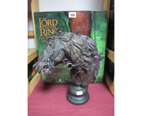 A Boxed Sideshow Weta Nazgul Steed 1/4 Scale Polystone Bust, sculpted by Brigitte Wuest. 29cms tall.