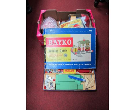 A Quantity of Post War Bayko, including a late No. 14 Set, an earlier No. 1 and No.1x Set, loose parts, instructions, among o