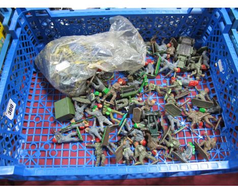 A Quantity of Plastic Military Based Figures by Lone Star, Airfix and Others. Plus a small quantity of diecast figures. All p
