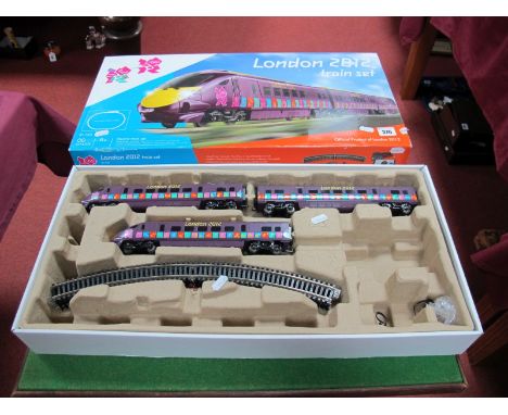 A Boxed Hornby "OO"Scale Train Set #R1153 London 2012, class 395 DPT1 (motorised), class 395 MS 1, class 395 DPT2 (unmotorise