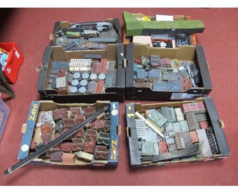 A Large Quantity of Predominately N Gauge Lineside Accessories, largely continental outline including Gaugemaster and Marklin