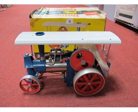 A Wilesco Live Steam Traction Engine No. D40 (Damftraktor). Appears unused. Boxed. Damp damage to box.