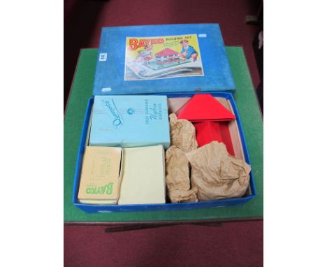 A Mid XX Century Plumpton Bayko Set No. 3 Red and Green. Playworn. Boxed. Unchecked. 