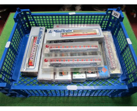 Eleven Cased N Gauge Continental Outline Railway Carriages, by Lima, Arnold and others. Including Panorama Cars, S.N.C.F, Deu