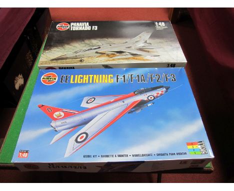 Two Boxed Airfix 1:48th Scale Model Aircraft Kits, # 09179 English Electric Lightning F-1/F-1A/F-2/F-3. Appears complete with