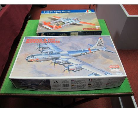 A Boxed Italeri Plastic Model Aircraft Kit,  # 1146 1:72nd scale C-119C Flying Boxcar. Appears complete with all parts in sea