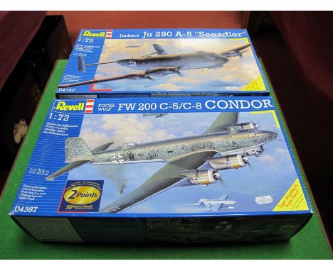 A Boxed Revell Plastic Model Aircraft Kit, # 04387 1:72nd scale Focke WOLF FW200 C-5/C-8 Condor. Appears complete with all pa