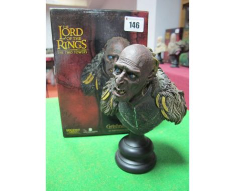 A Boxed Sideshow Weta (The Lord of The Rings) Grishnakh 1/4 Scale Polystone Bust, sculpted by Jamie Beswarick. 1557 of 2000. 