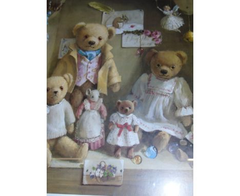 A Coloured Print of Teddy Bears by Deborah Toms.