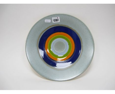 Poole Pottery The Planets Charger - 'Mercury', designed by Alan Clarke, 27cm diameter.